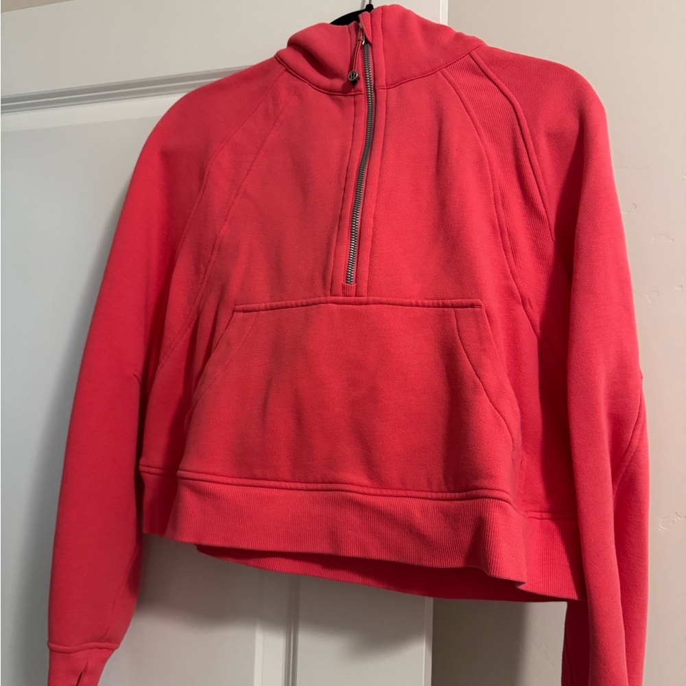 Lululemon Athletica Coral Half-Zip Hoodie